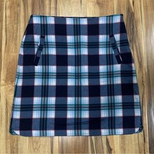 Talbots A-line Skirt Lined Slash Pockets Womens 12 Plaid Above Knee